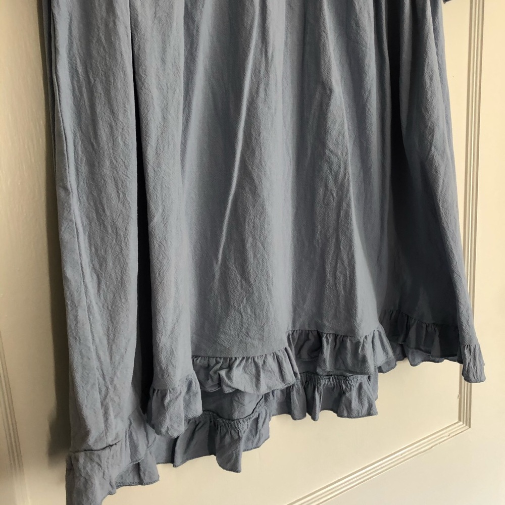 Simplee Blue Ruffle Dress / Small - Picture 3 of 9